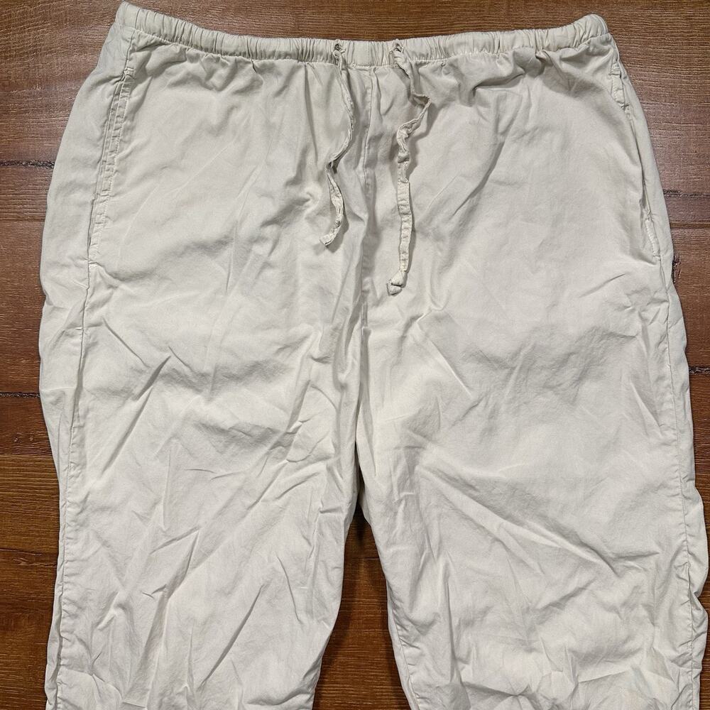 SKU Save Khaki United Pants Men L Beige Woven Cotton USA Made Lightweight Lounge - Picture 3 of 13